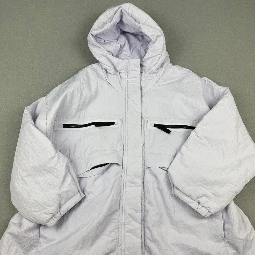 Free People Movement Jacket Billie Boxy Medium Large Purple Lightweight Oversize